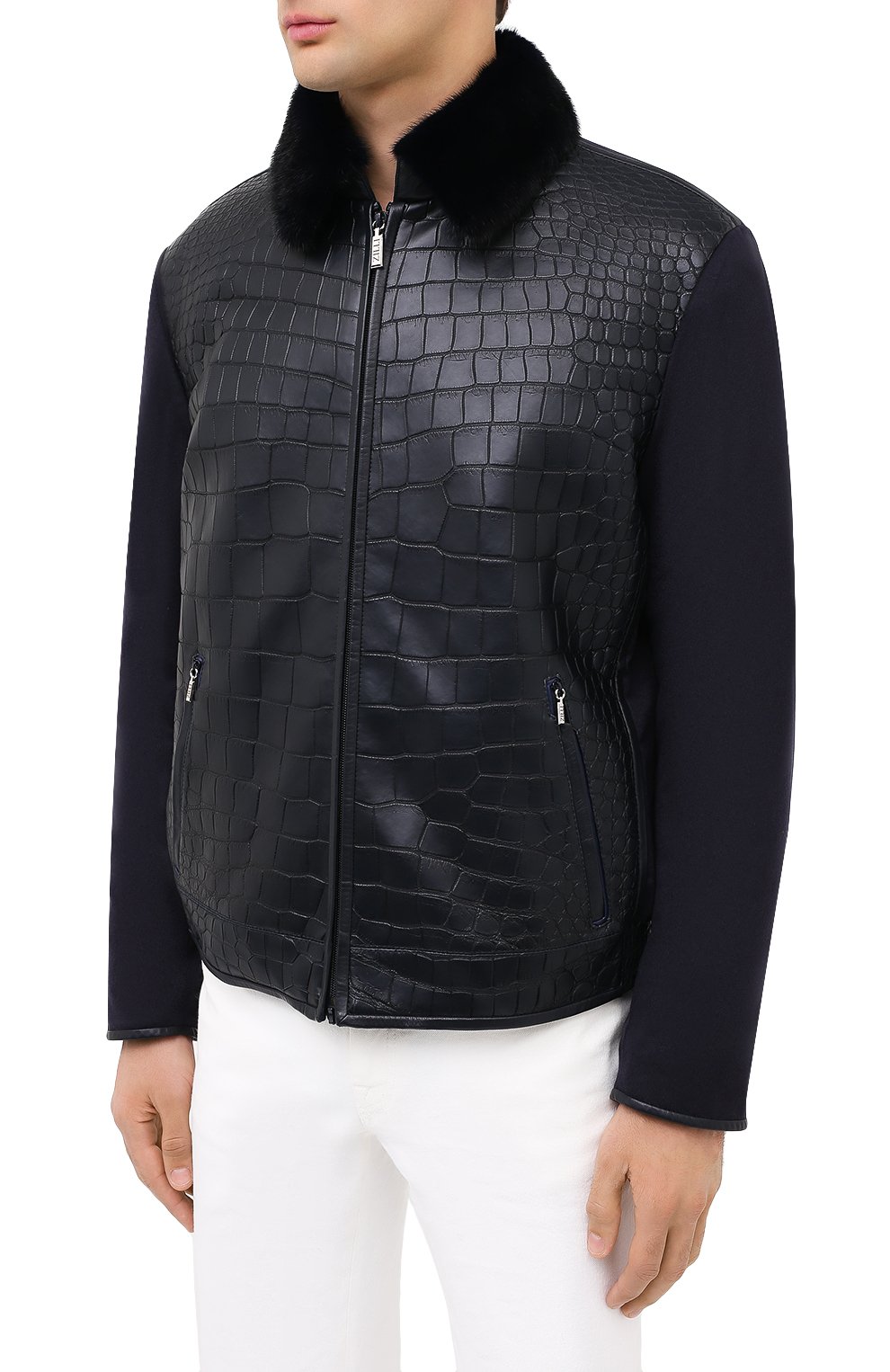 Куртка с отделкой из кожи крокодила ZILLI, арт. MAS-BRAQU-D0132/2004/CP0R, фото 3