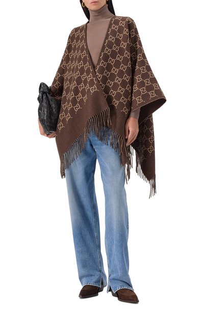 Женская шерстяное пончо GUCCI, арт. 817831/3G200