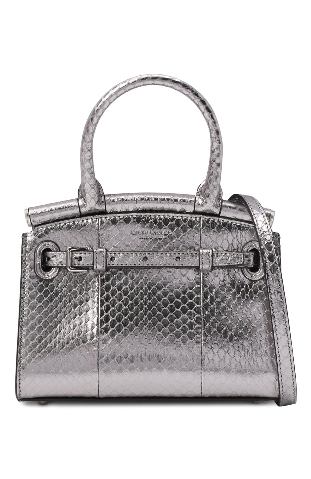 Сумка rl 50 mini из кожи змеи RALPH LAUREN серебряного цвета по цене 276500 руб., арт. 435856488, фото 8 Сумка rl 50 mini из кожи змеи RALPH LAUREN, арт. 435856488, фото 8