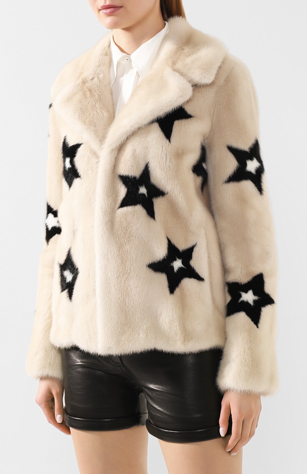 Шуба из меха норки SAINT LAURENT кремового цвета по цене 1815000 руб., арт. 574884/Y7IG2, фото 3 Шуба из меха норки SAINT LAURENT, арт. 574884/Y7IG2, фото 3