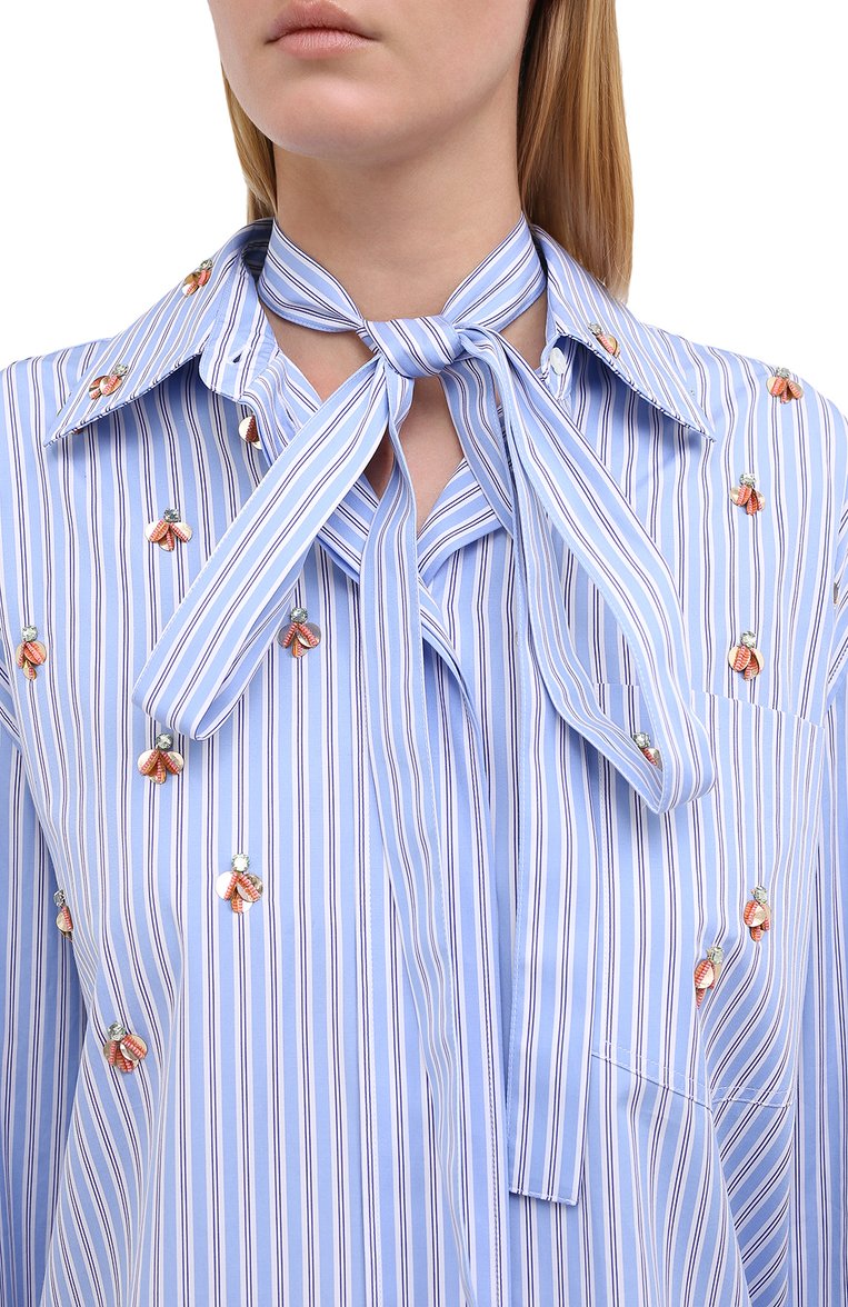 Хлопковая блузка VALENTINO, арт. UB3AB18E5K6, фото 6