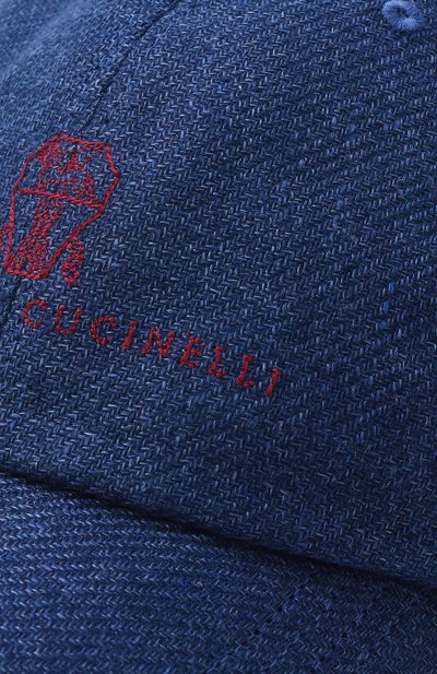 Бейсболка изо льна и шерсти BRUNELLO CUCINELLI, арт. MW4829850, фото 4