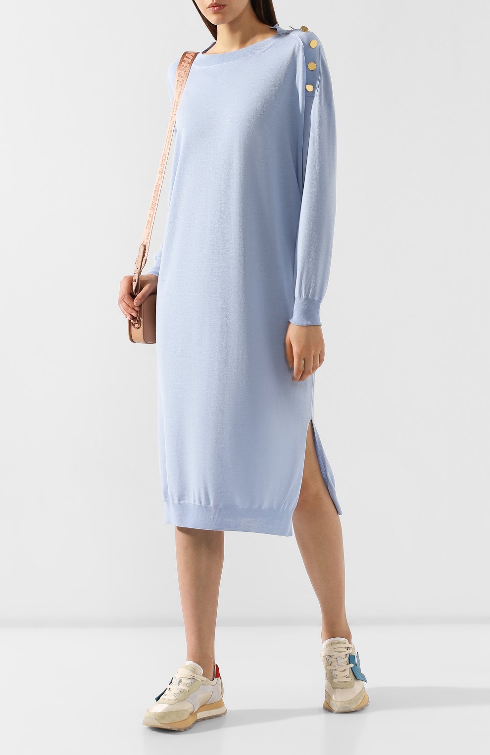 Платье из смеси шерсти и шелка STELLA MCCARTNEY, арт. 269330/S2087, фото 2