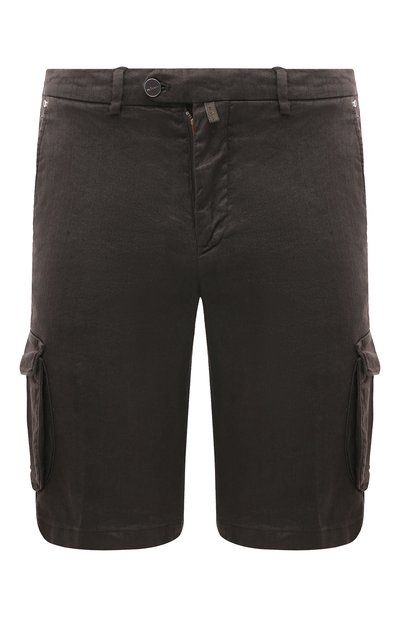 Мужские шорты изо льн�а и хлопка KITON, арт. UFPPBK0604D
