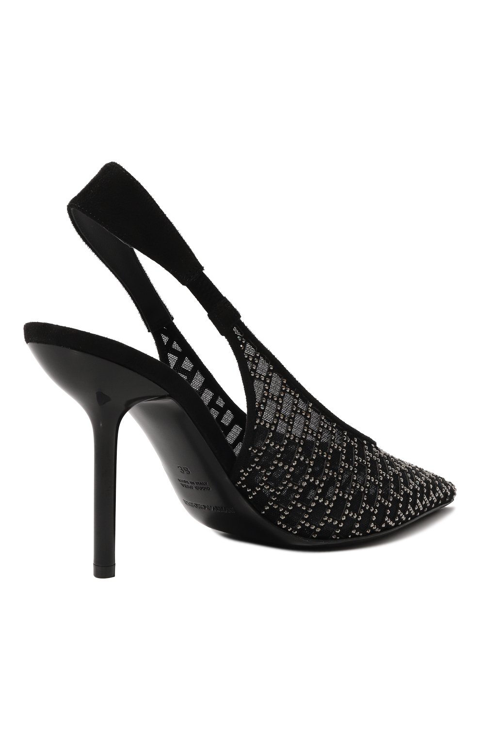 Текстильные туфли со стразами EMPORIO ARMANI, арт. X3E462/XR079, фото 5