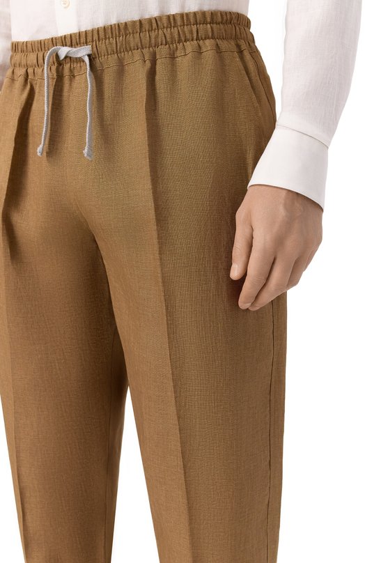 Льняные брюки Fedeli TU000526/LIN0 UNIT0 Коричневый  TU000526/LIN0 UNIT0 Фото 5