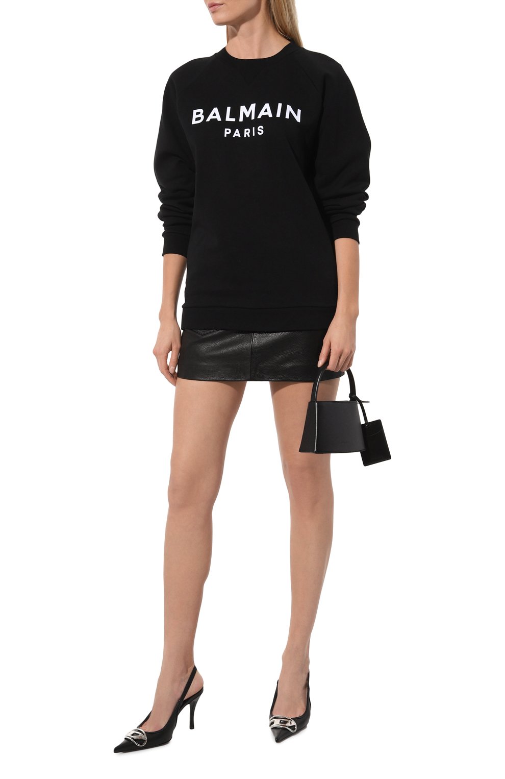 Хлопковый свитшот BALMAIN, арт. WF1JQ000/B044, фото 2