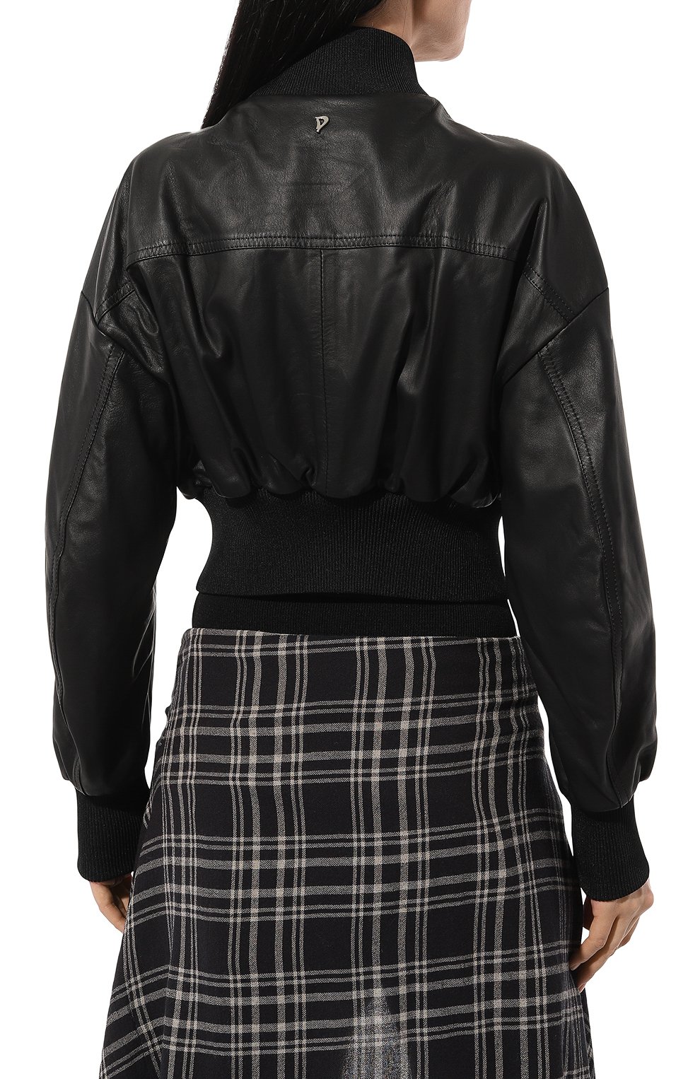 Кожаный бомбер DONDUP черного цвета по цене 89950 руб., арт. DJ609/PL0511D XXX, фото 4 Кожаный бомбер DONDUP, арт. DJ609/PL0511D XXX, фото 4