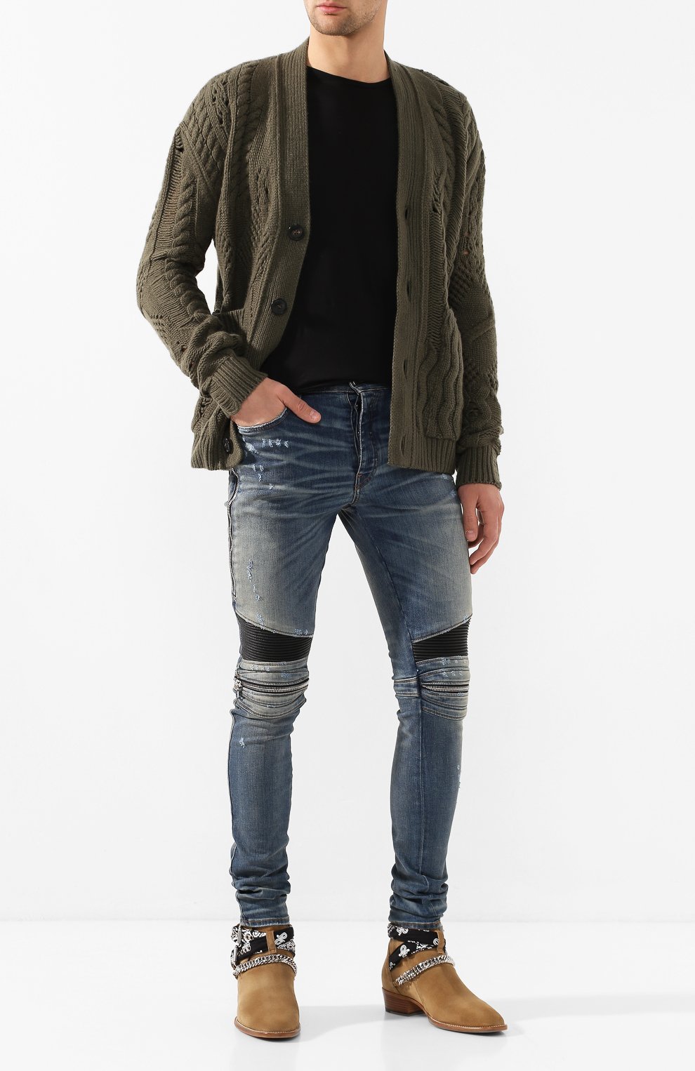 Замшевые сапоги AMIRI, арт. W9F22347SU, фото 2