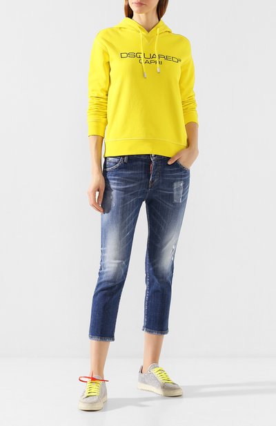 Джинсы DSQUARED2 синего цвета по цене 49450 руб., арт. S75LB0322/S30342, фото 2 Джинсы DSQUARED2, арт. S75LB0322/S30342, фото 2
