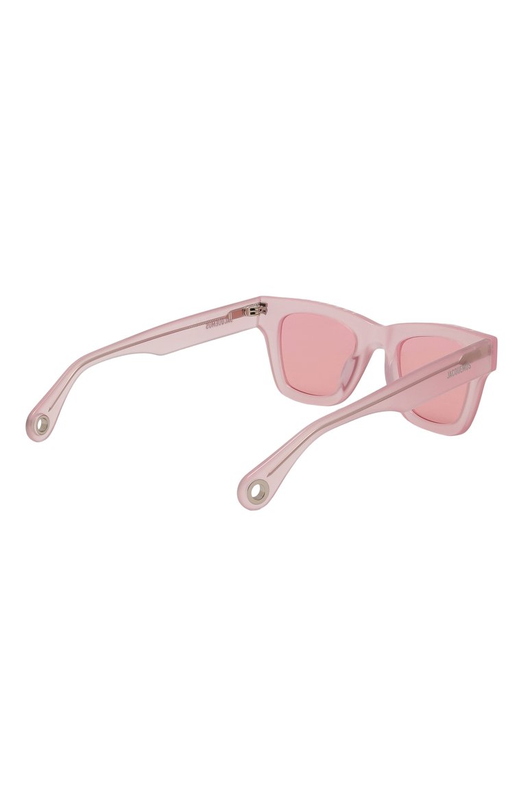 Женские солнцезащитные очки JACQUEMUS светло-розового цвета, арт. LES LUNETTES N0CI0 MULTI PINK | Фото 4 (Тип очков: С/з; Региональные ограничения белый список (Axapta Mercury): Не проставлено; Нос: Не проставлено; Материал: Пластик; Оптика Гендер: оптика-женское; Очки форма: Квадратные)