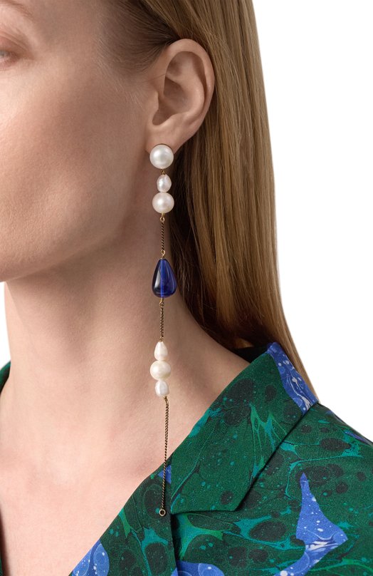 Серьги Dries Van Noten 242-018216-099/BR Синий  242-018216-099/BR Фото 2