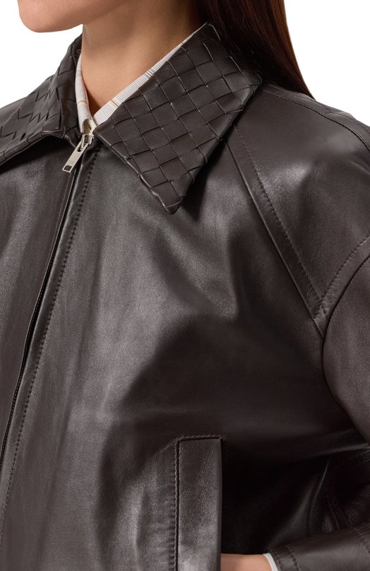 Кожаная куртка Bottega Veneta 832893/V5BX0 Коричневый  832893/V5BX0 Фото 5