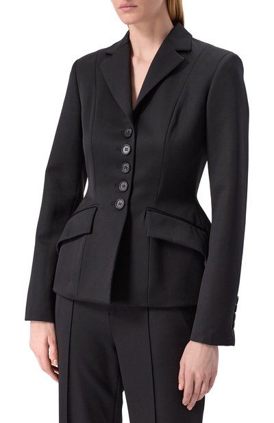 Шерстяной жакет GIUSEPPE DI MORABITO черного цвета по цене 115000 руб., арт. 04SSJA114 04410A, фото 3 Шерстяной жакет GIUSEPPE DI MORABITO, арт. 04SSJA114 04410A, фото 3