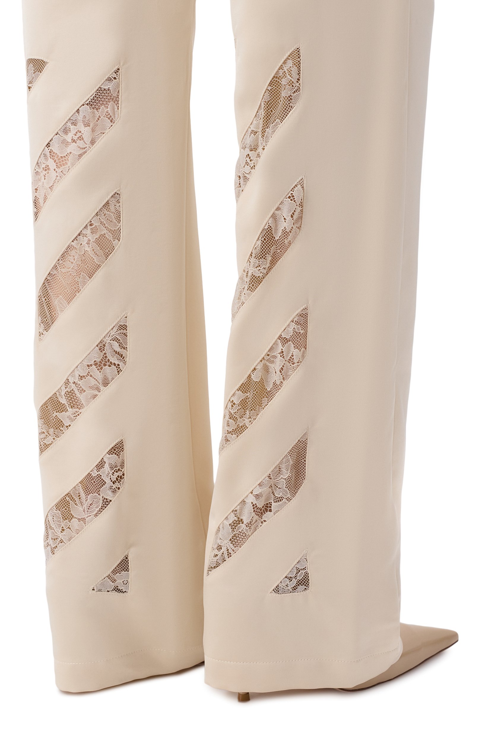 Брюки OFF-WHITE кремового цвета по цене 99500 руб., арт. 2FH00650B, фото 5 Брюки OFF-WHITE, арт. 2FH00650B, фото 5