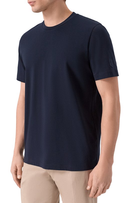 Хлопковая футболка Corneliani 27G586/2725028 Синий  27G586/2725028 Фото 3