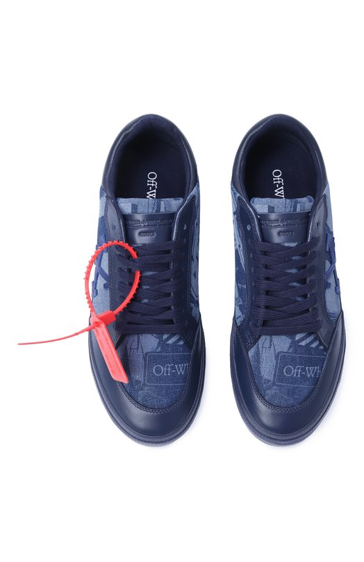 Комбинированные кеды Vulcanized  Off-White 0MIA293F25FAB0014900 Синий  0MIA293F25FAB0014900 Фото 5
