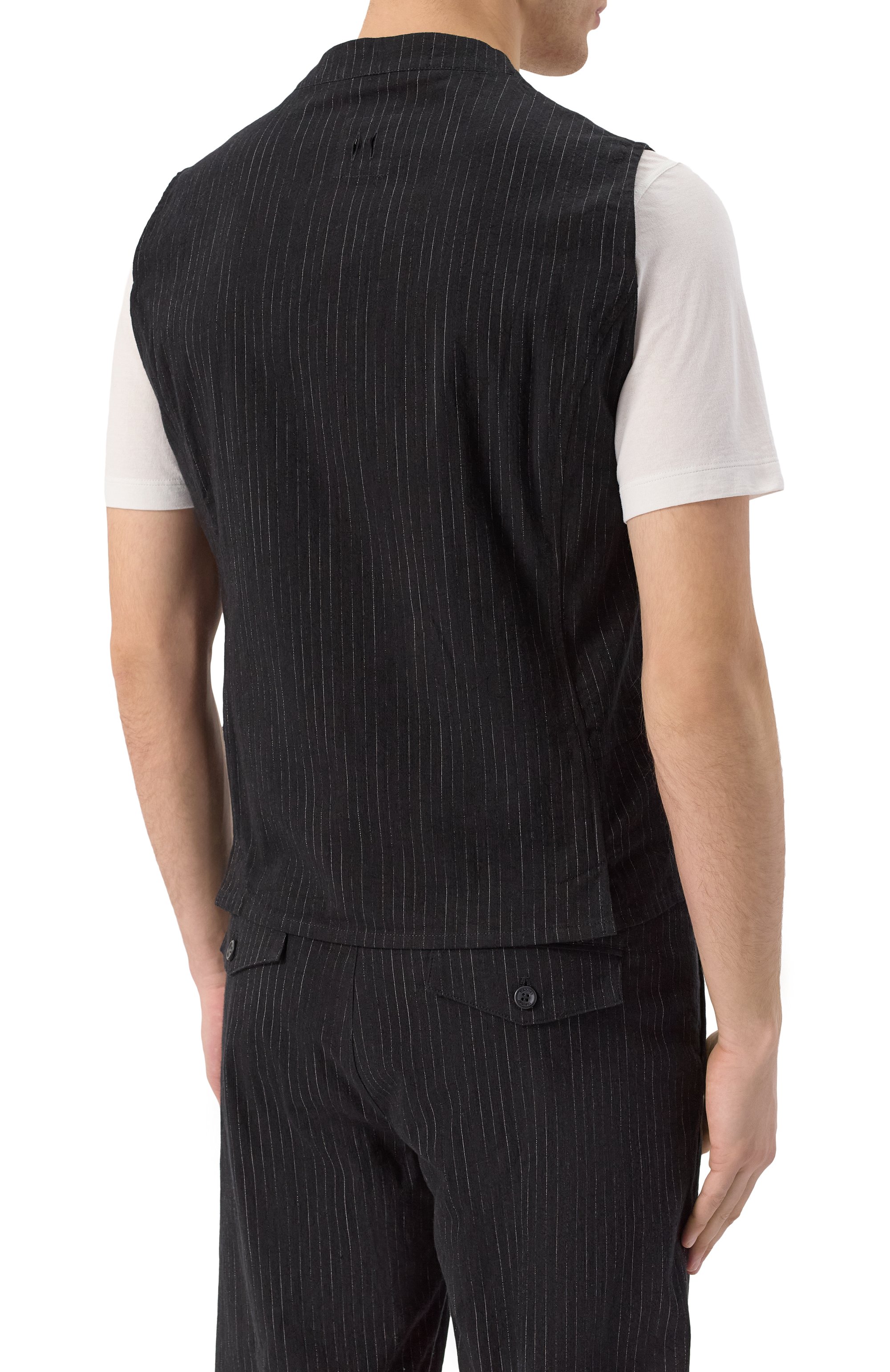 Жилет из хлопка и льна HANNES ROETHER, арт. WE26SPER.5111/, фото 4