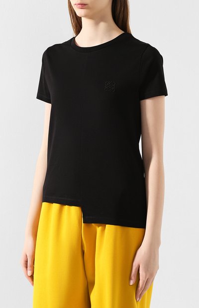 Хлопковая футболка LOEWE черного цвета по цене 29950 руб., арт. S6299062CR, фото 3 Хлопковая футболка LOEWE, арт. S6299062CR, фото 3