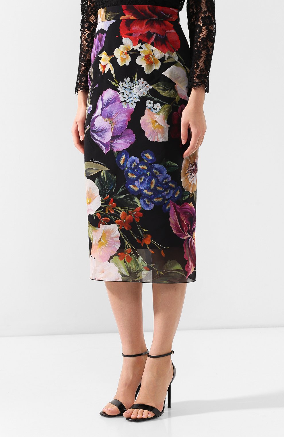 Шелковая юбка DOLCE & GABBANA, арт. F4BLKT/FSAYL, фото 3