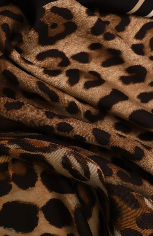 Шелковый платок Dolce & Gabbana FN090R/GDCUV Леопардовый  FN090R/GDCUV Фото 4