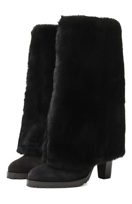 Женские замшевые сапоги YVES SALOMON, арт. 26WAC610XXMLCV