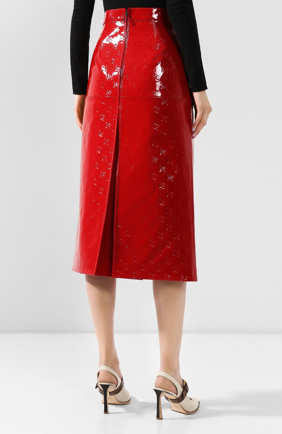 Кожаная юбка FENDI, арт. FPD894 A9F7, фото 4