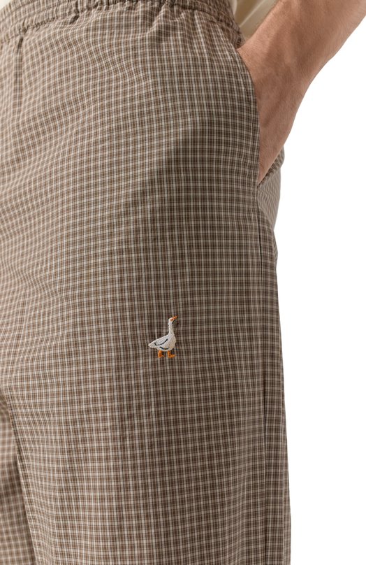 Хлопковые брюки Moschino A0345/5248 Коричневый  A0345/5248 Фото 5