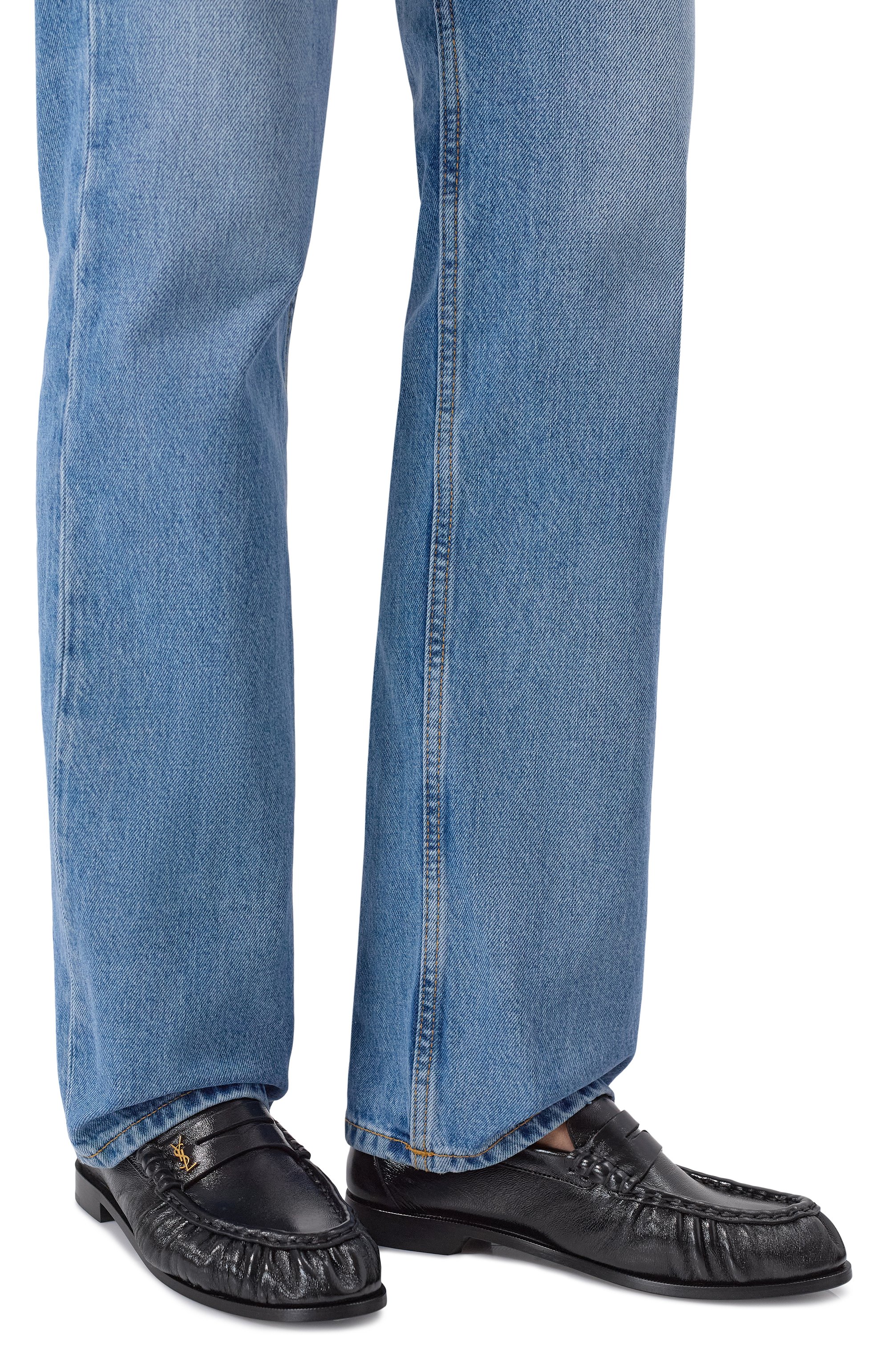 Кожаные пенни-лоферы le loafer SAINT LAURENT, арт. 818908/AA00K, фото 2