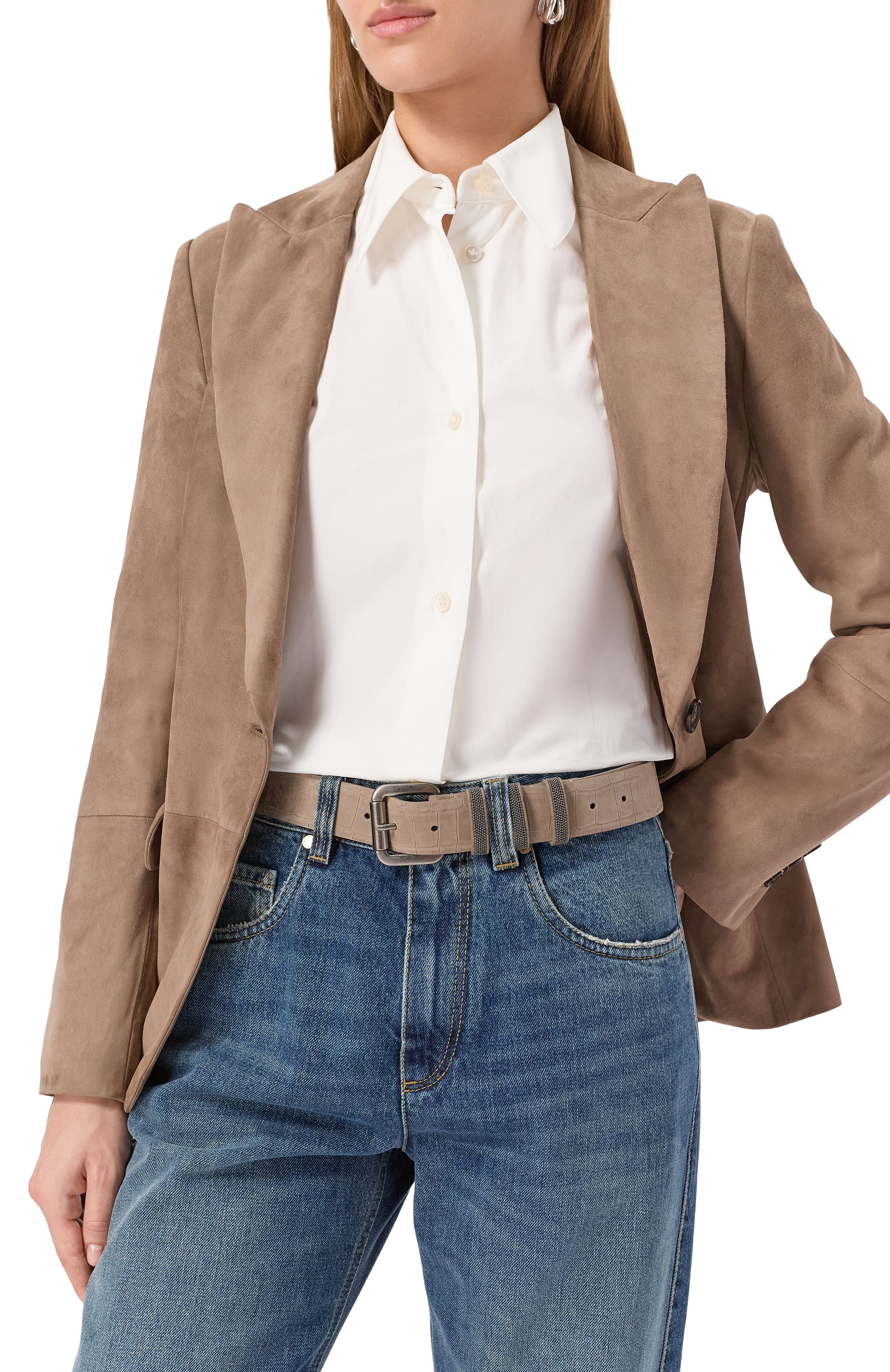 Ремень из нубука BRUNELLO CUCINELLI, арт. M0DC0C33UP, фото 2