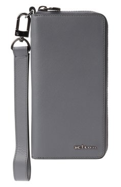 Мужской кожаное портмоне KITON серого цвета, арт. UPEA018N0122807 | Фото 4 (Материал: Натуральная кожа; Нос: Не проставлено)