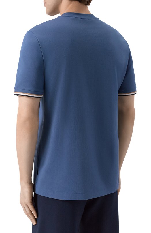 Хлопковая футболка BOSS 50501097 Синий  50501097 Фото 4