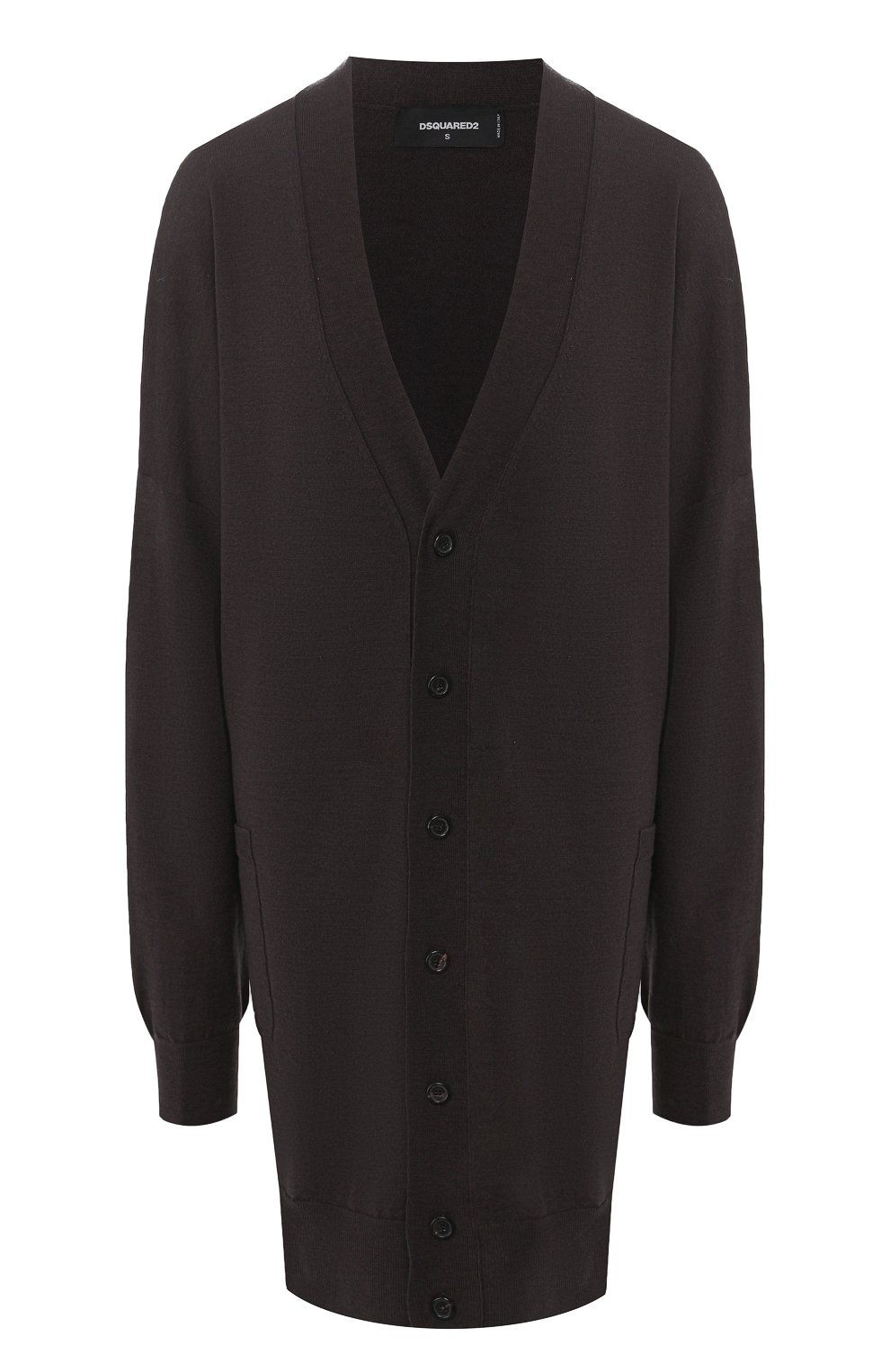 Шерстяной кардиган DSQUARED2 серого цвета по цене 99500 руб., арт. S75HA0903/S16894, фото 1 Шерстяной кардиган DSQUARED2, арт. S75HA0903/S16894, фото 1