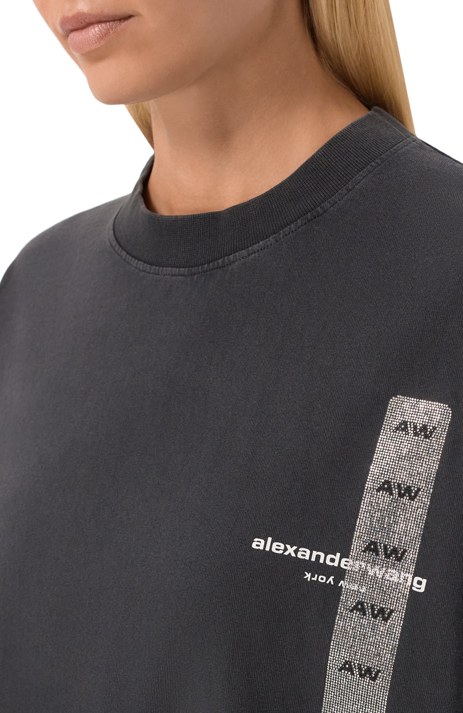 Хлопковая футболка ALEXANDER WANG, арт. UCC4261939, фото 5