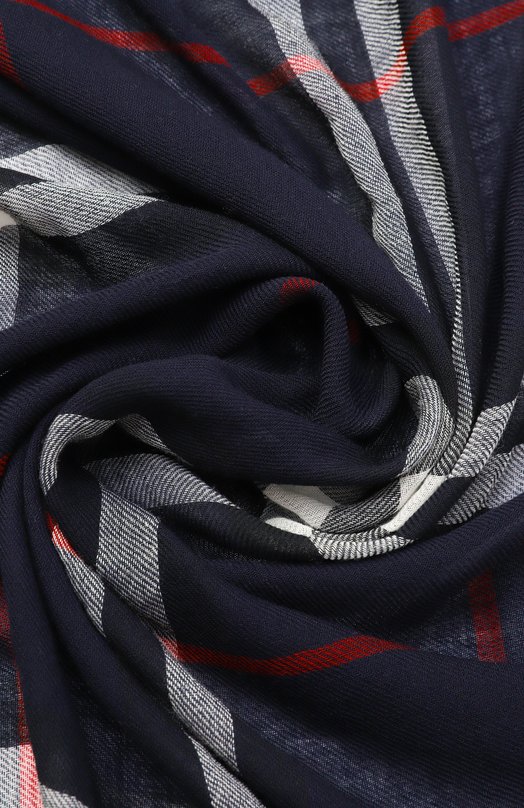 Шерстяной шарф Burberry 8110470 Синий  8110470 Фото 3