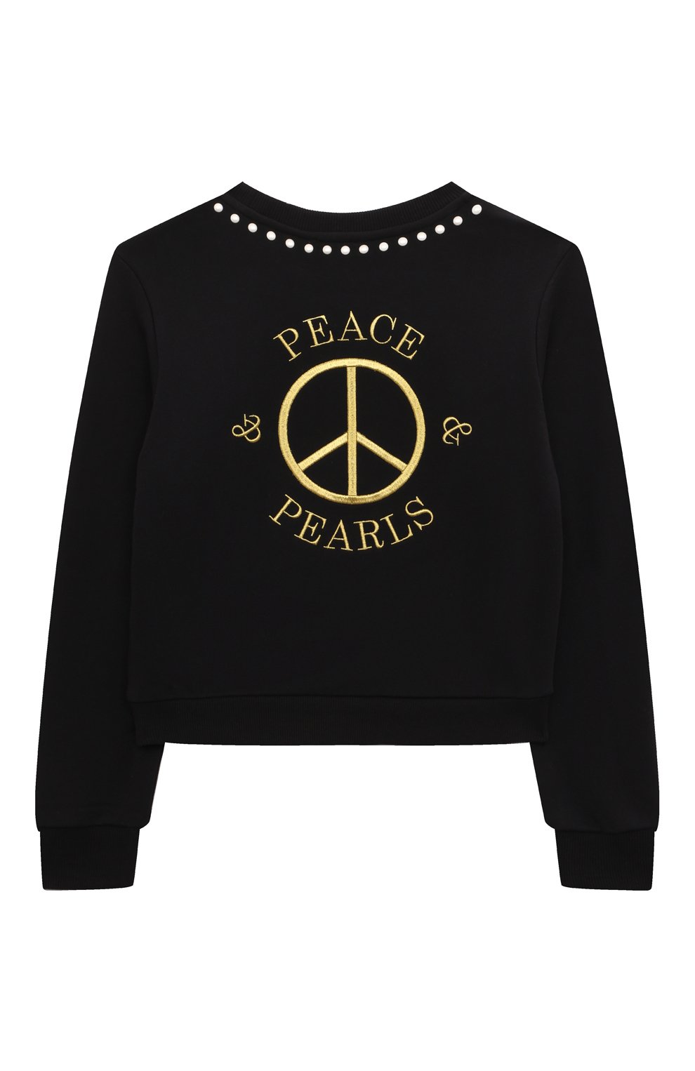 Хлопковый свитшот MOSCHINO черного цвета по цене 17550 руб., арт. HDF061/LCA23/10-14, фото 2 Хлопковый свитшот MOSCHINO, арт. HDF061/LCA23/10-14, фото 2