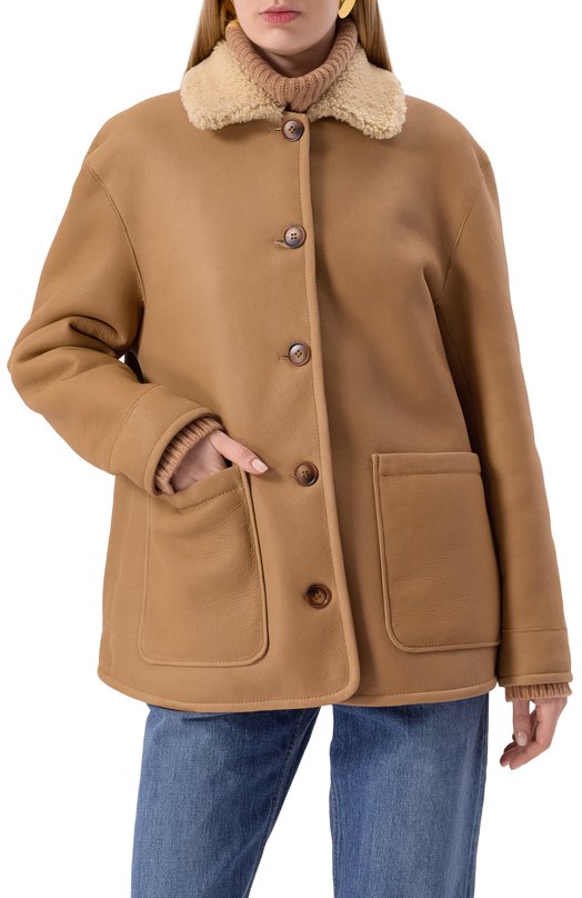 Двусторонняя дубленка Maslov SD032 Коричневый  SD032 Фото 3