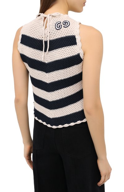 Хлопковый топ GUCCI, арт. 631588/XKBIB, фото 4