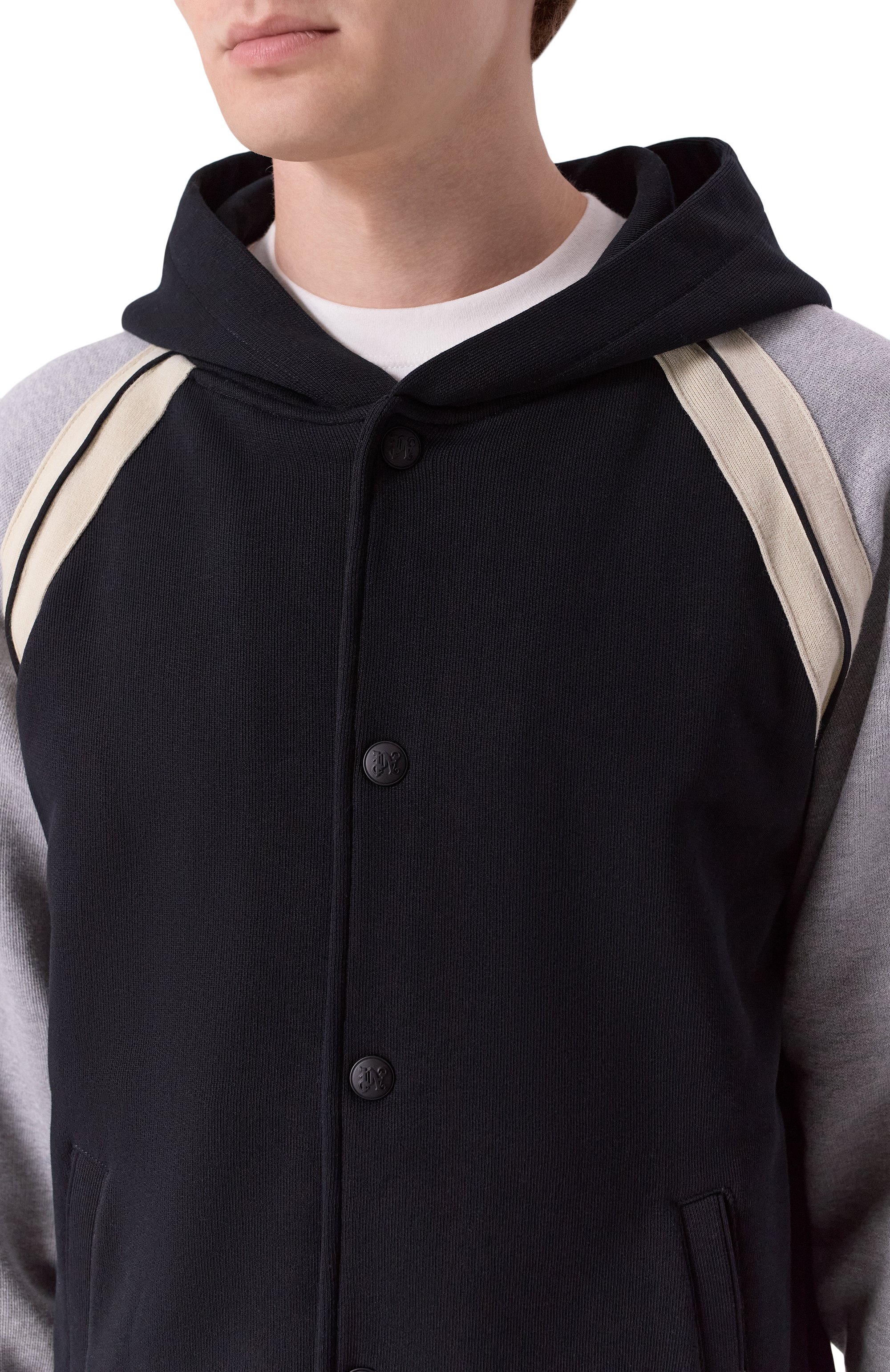 Хлопковый бомбер PALM ANGELS черного цвета по цене 77950 руб., арт. PMEK013F25FLE001, фото 5 Хлопковый бомбер PALM ANGELS, арт. PMEK013F25FLE001, фото 5