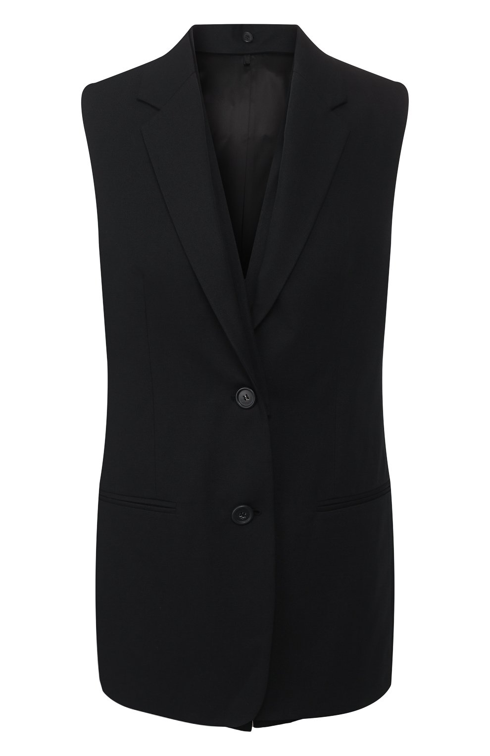 Жилет из смеси хлопка и льна HELMUT LANG черного цвета по цене 57000 руб., арт. J10HW103, фото 1 Жилет из смеси хлопка и льна HELMUT LANG, арт. J10HW103, фото 1
