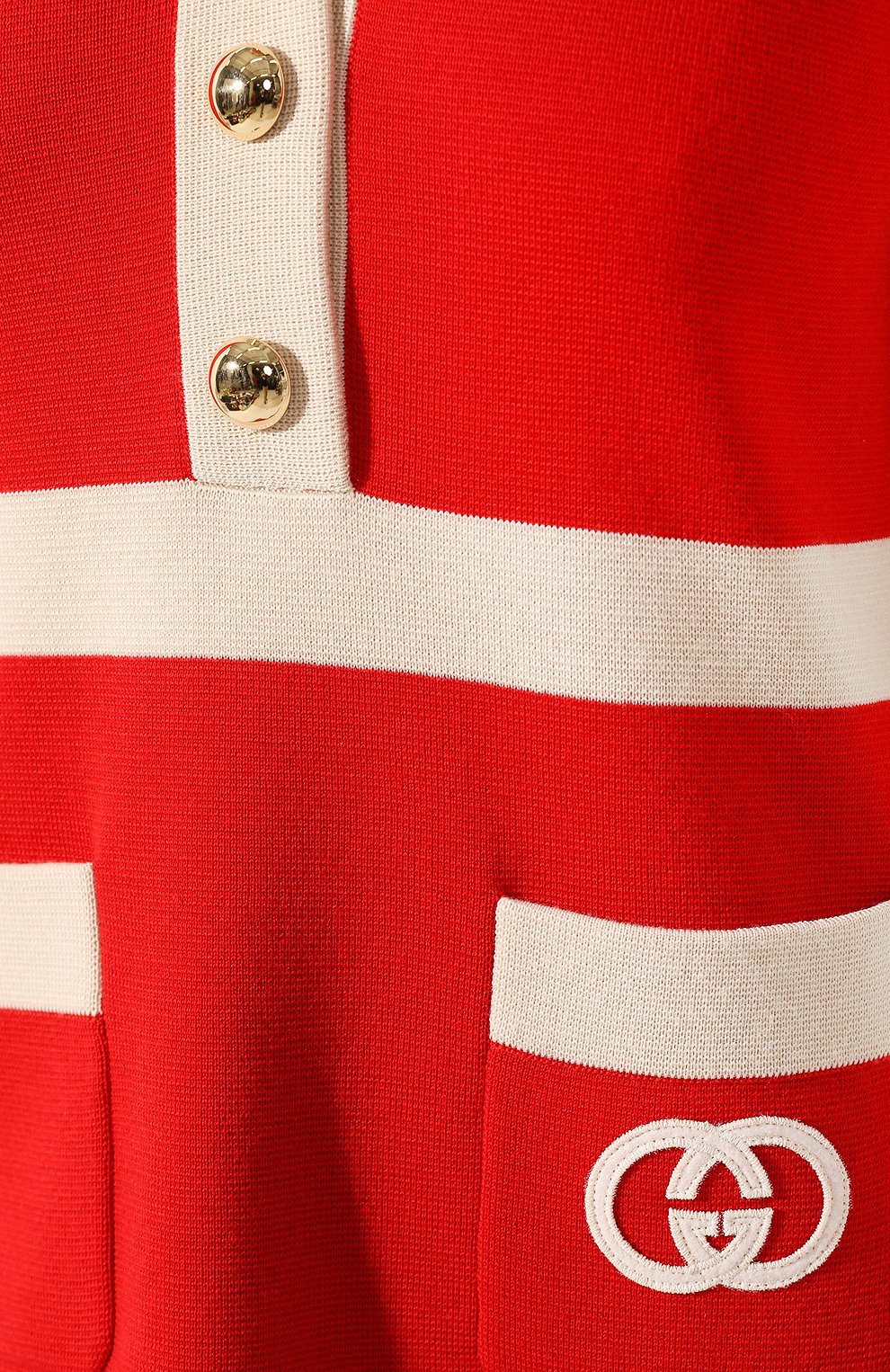 Шерстяное платье GUCCI красного цвета по цене 201600 руб., арт. 606017/XKA4A, фото 5 Шерстяное платье GUCCI, арт. 606017/XKA4A, фото 5