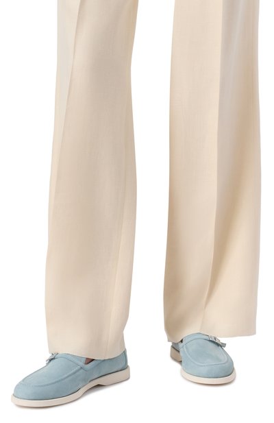 Замшевые лоферы yacht LE SILLA голубого цвета по цене 68950 руб., арт. 6132Y020MGPPSUD, фото 3 Замшевые лоферы yacht LE SILLA, арт. 6132Y020MGPPSUD, фото 3