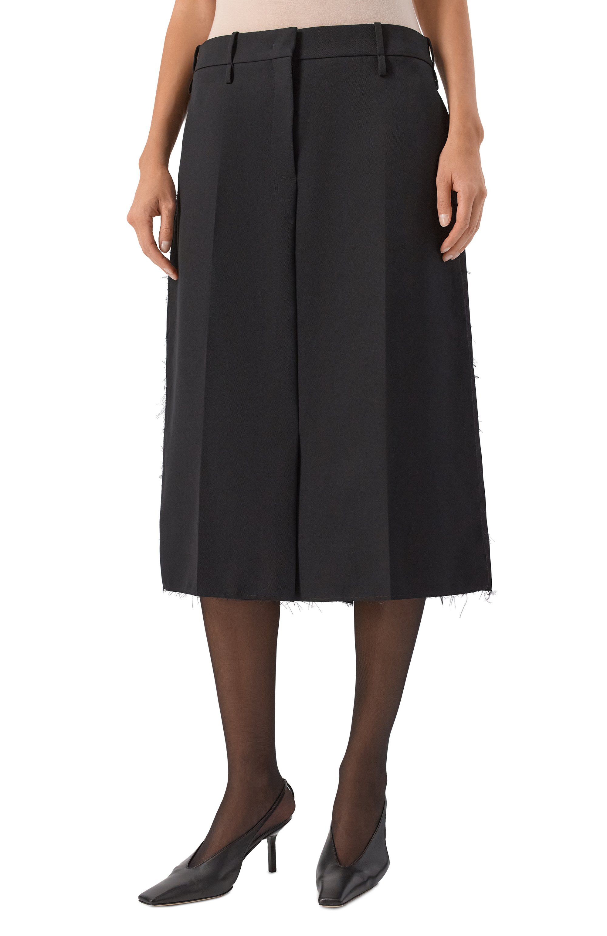 Комбинированная юбка JIL SANDER черного цвета по цене 169500 руб., арт. J02MA0332/J40002, фото 3 Комбинированная юбка JIL SANDER, арт. J02MA0332/J40002, фото 3