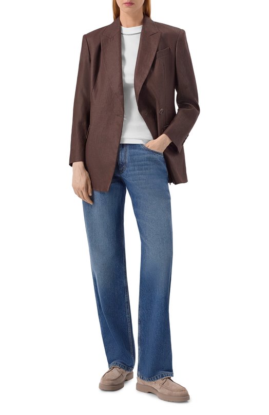 Хлопковый топ Brunello Cucinelli MG902BW700 Белый  MG902BW700 Фото 2