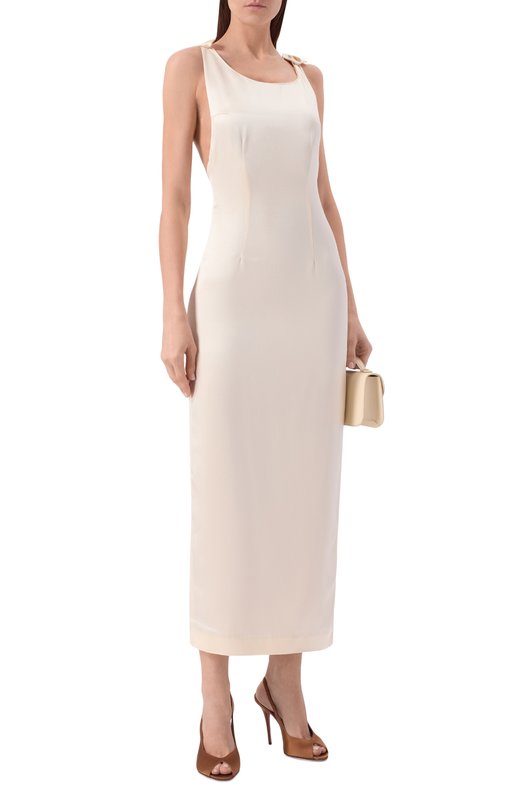 Атласное платье Aya Muse AMSS2609/LUMEN DRESS Кремовый  AMSS2609/LUMEN DRESS Фото 2