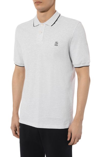 Хлопковое поло BRUNELLO CUCINELLI, арт. ME8549779G, фото 3