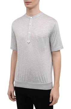 Футболка-хенли из вискозы GIORGIO ARMANI, арт. 3KSF50/SJYBZ, фото 1