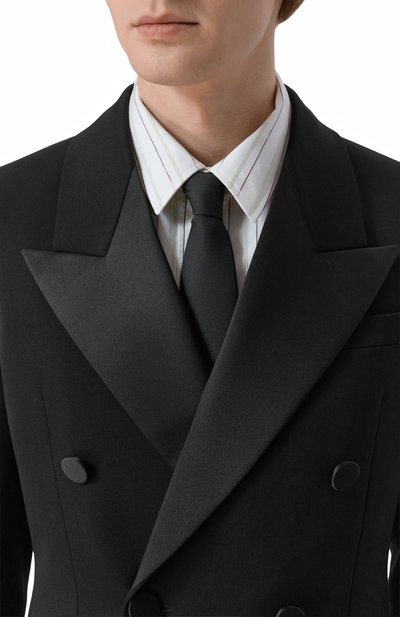 Шерстяной смокинг SAINT LAURENT черного цвета по цене 492500 руб., арт. 797220/Y7E63, фото 5 Шерстяной смокинг SAINT LAURENT, арт. 797220/Y7E63, фото 5