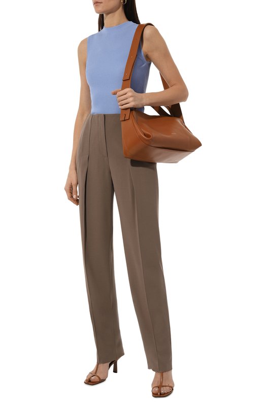 Шерстяные брюки Giorgio Armani 0WHPP0DG/T01QW Коричневый  0WHPP0DG/T01QW Фото 2