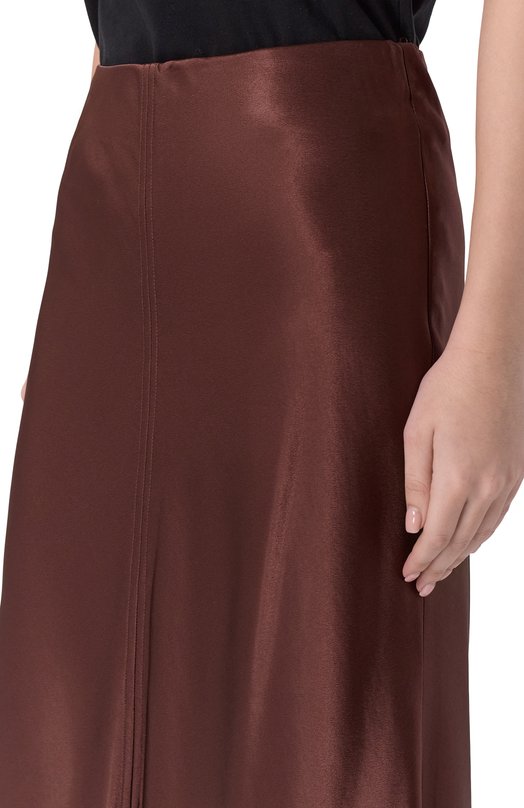 Атласная юбка Noble&Brulee NB129/08092025/2 Коричневый  NB129/08092025/2 Фото 5